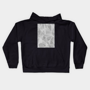 Geo Pattern (Silver Sand and White) Kids Hoodie